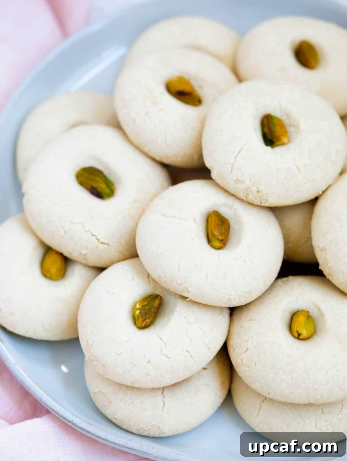 close up shot of the ghraybeh cookies