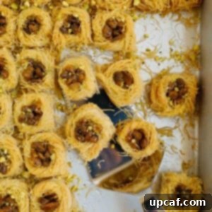 Jeweled Pistachio Nests 10 baklava bird nest after baking