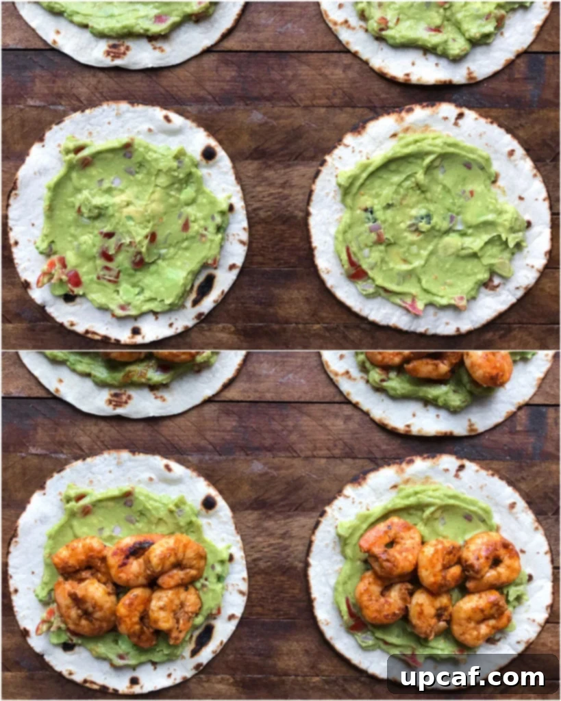 Prepared Chili Lime Shrimp Tacos Ingredients