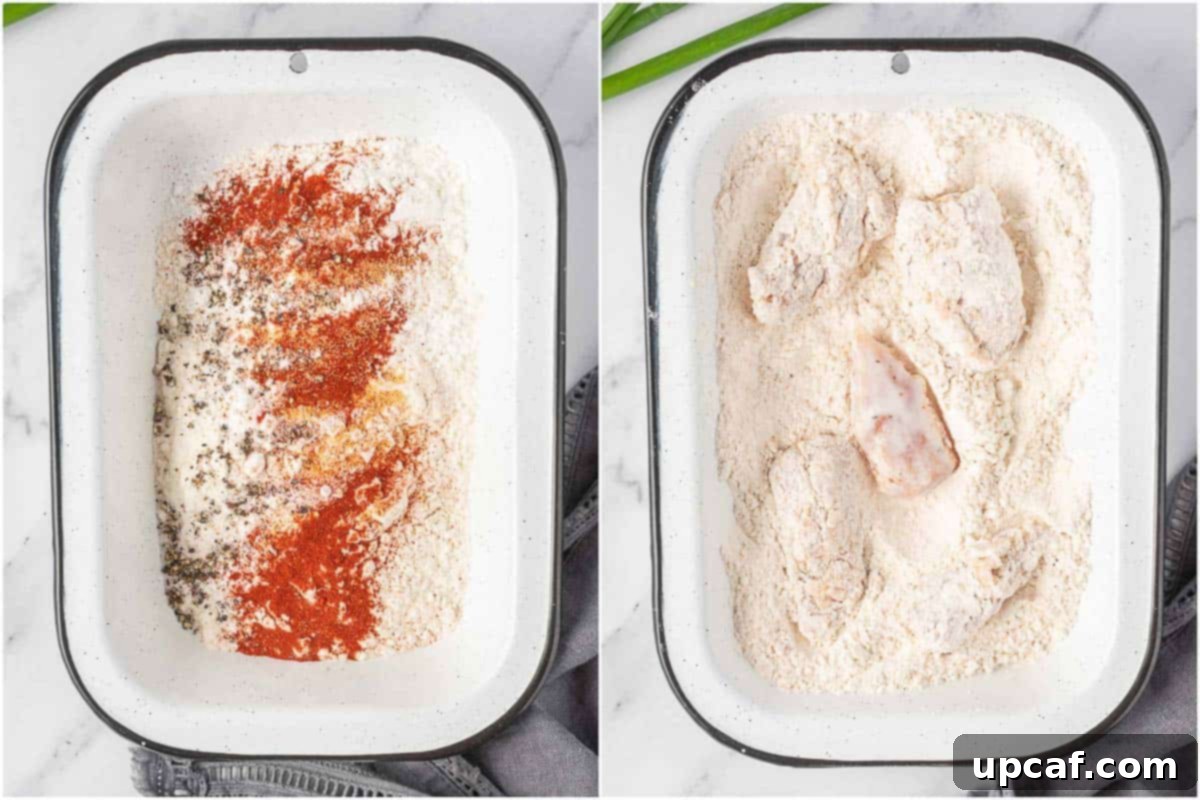 Addictive Crispy Korean Fried Chicken 6 Coating process for Korean chicken tenders.