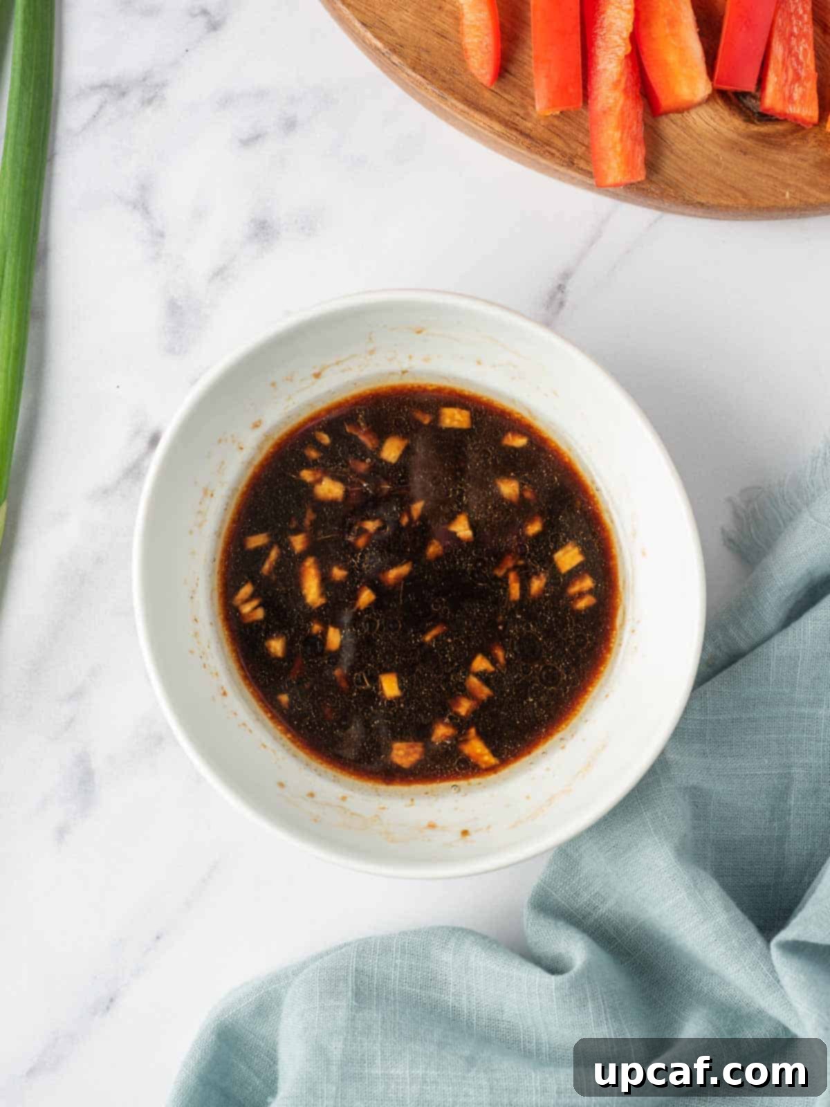 Plant-Based Lo Mein 4 A bowl of easy lo mein sauce ready to add to veggies and noodles.