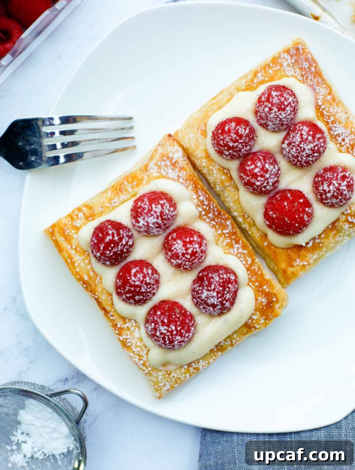 The Secret to Silky Crème Pâtissière 3 raspberry puff pastry dessert