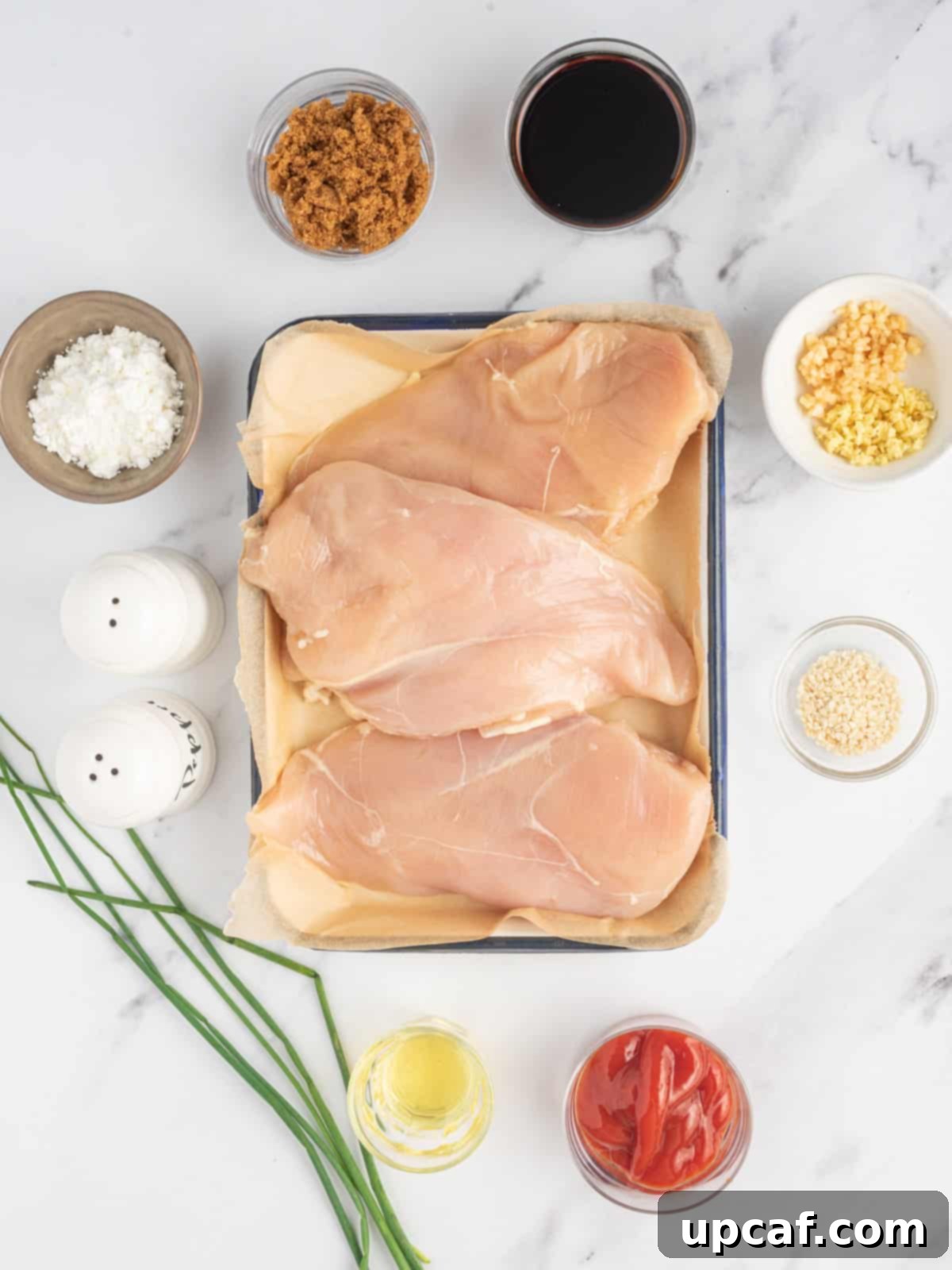 Ingredients needed for instant pot chinese sesame chicken.