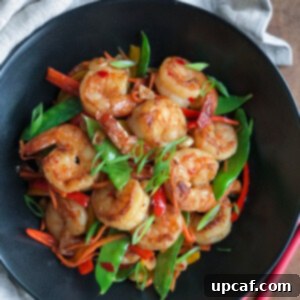 Sweet and Spicy Shrimp in a wok