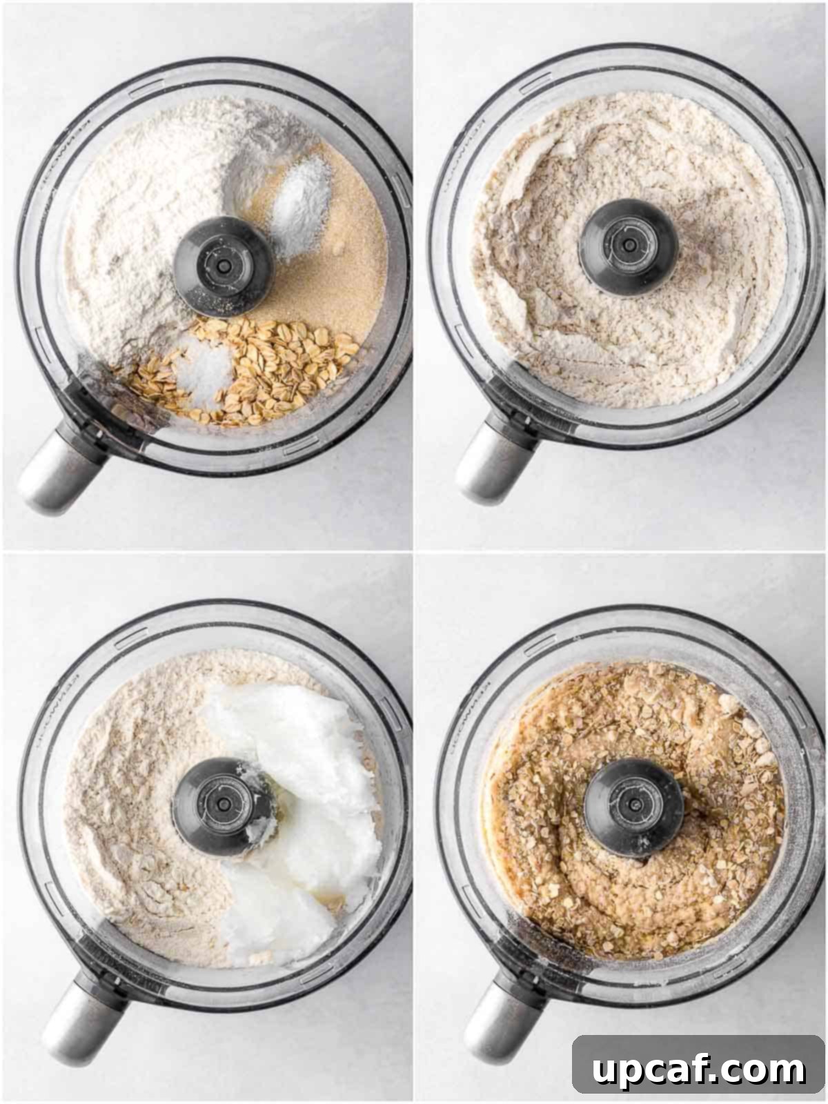 Steps to make the oatmeal jam cookie dough.