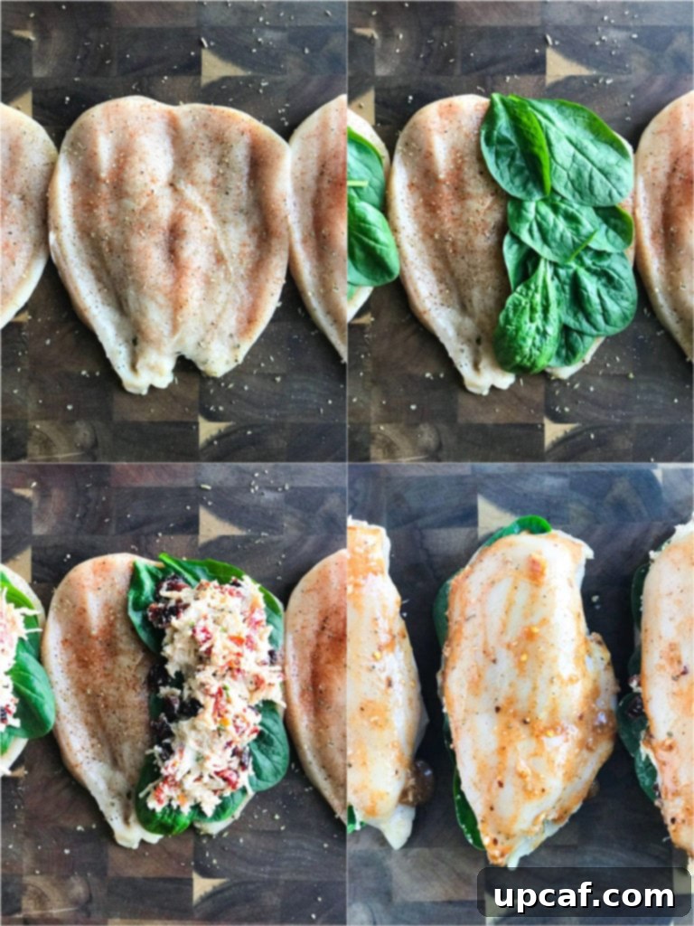 Mediterranean Chicken with Sun-Dried Tomatoes and Creamy Cheese 3 Step-by-step guide on how to butterfly a chicken breast