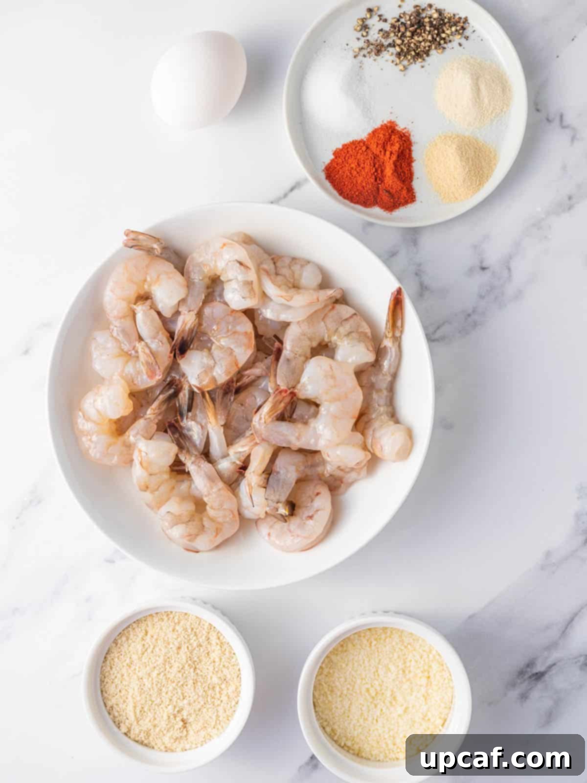 Ingredients needed for air fryer keto shrimp.