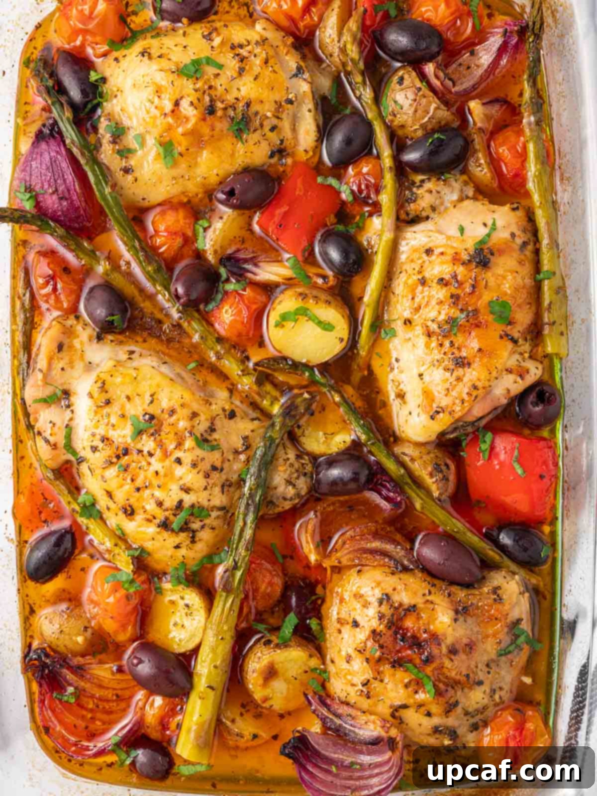 One-dish Mediterranean baked chicken kalamata.