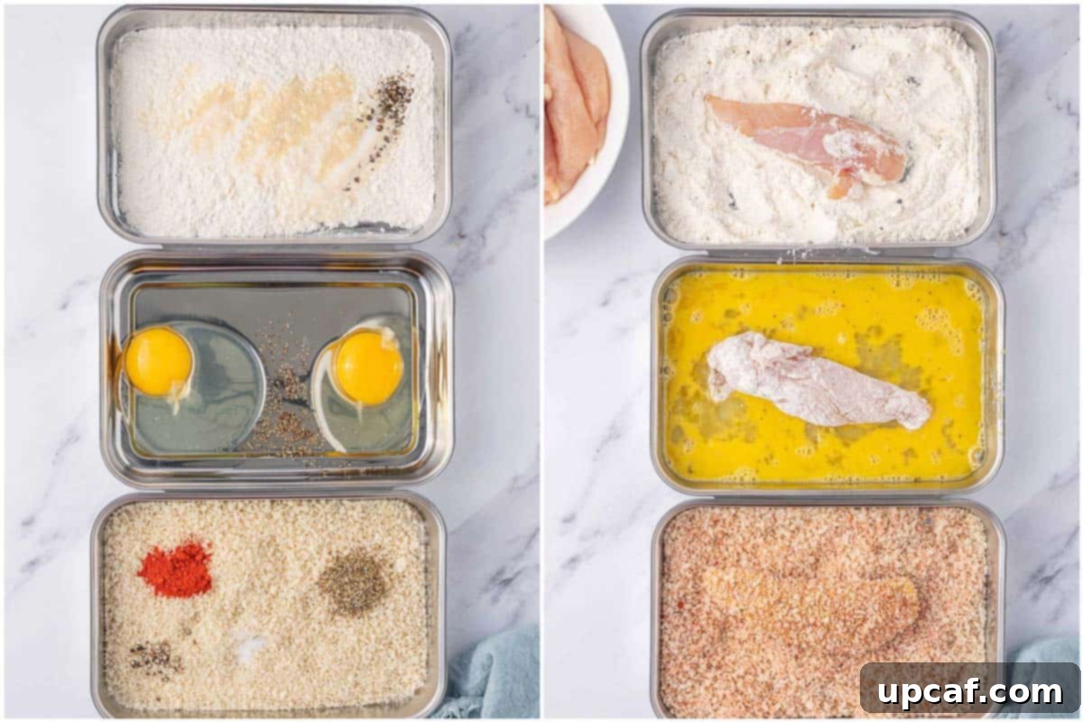 How to bread panko chicken.