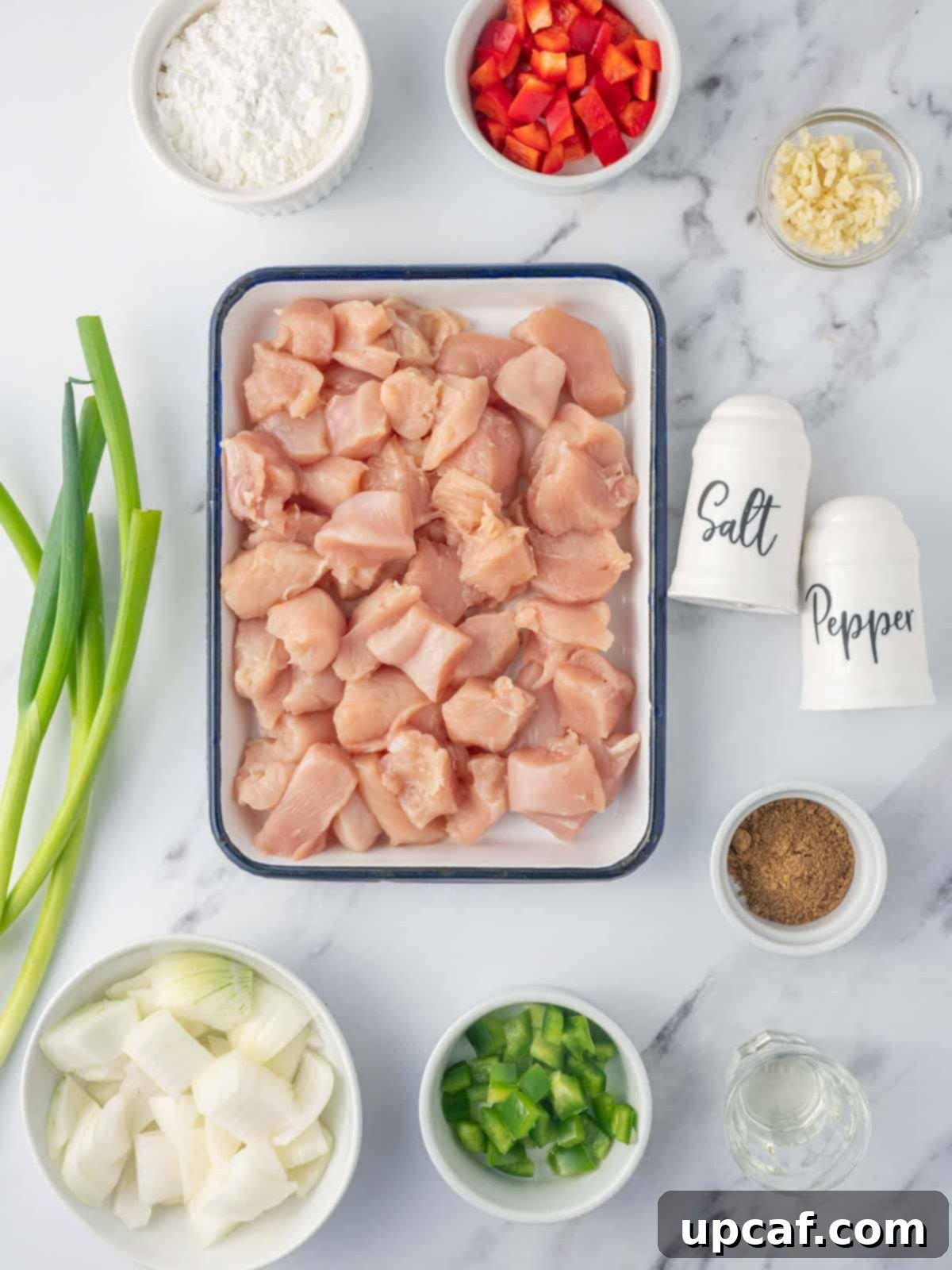 Crispy Salt and Pepper Chicken 3 Ingredients needed for chinese salt and pepper chicken.
