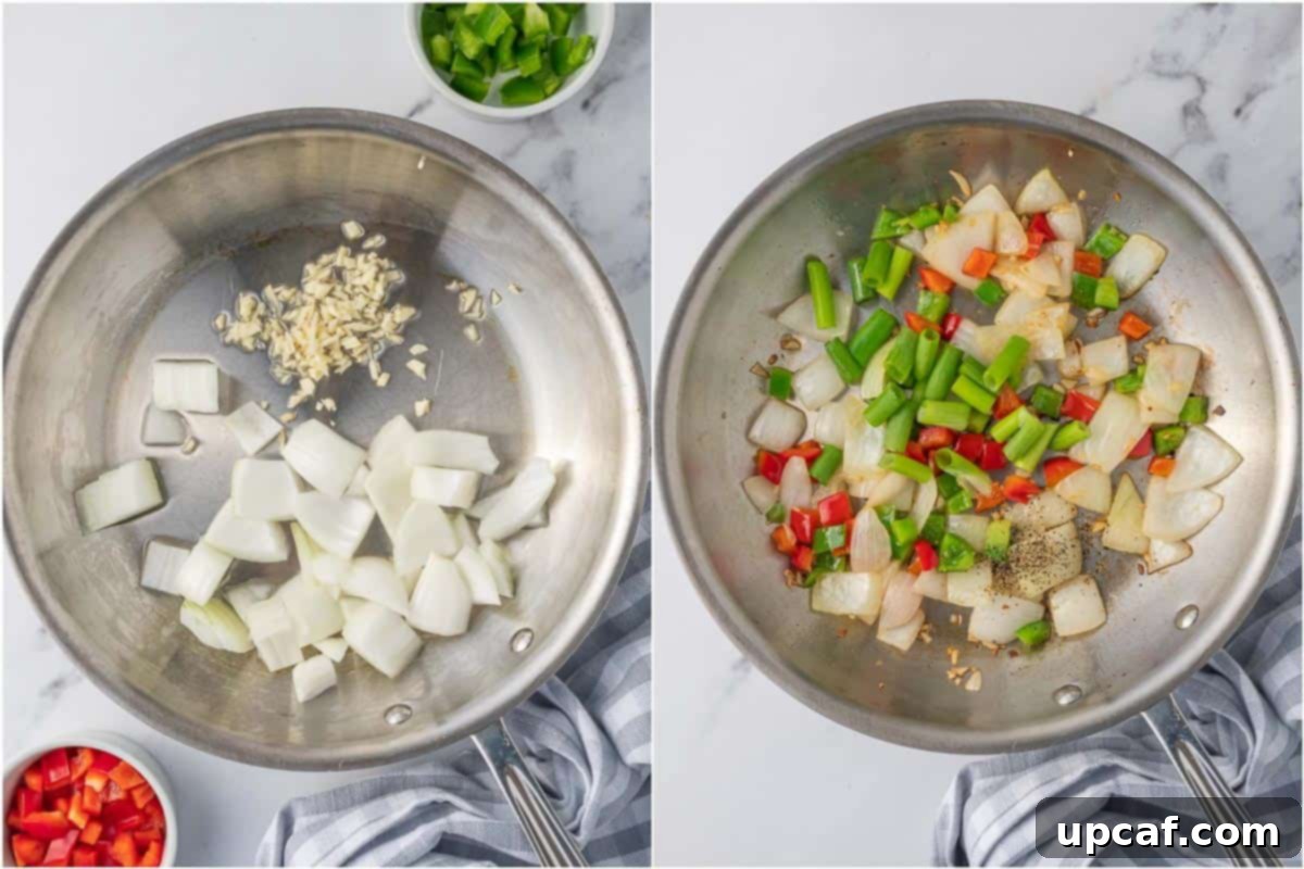 Crispy Salt and Pepper Chicken 6 How to stir fry veggies.