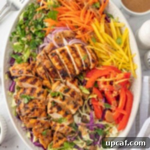 Sunshine Thai Chicken Mango Salad 11 A platter of mango chicken salad ingredients.