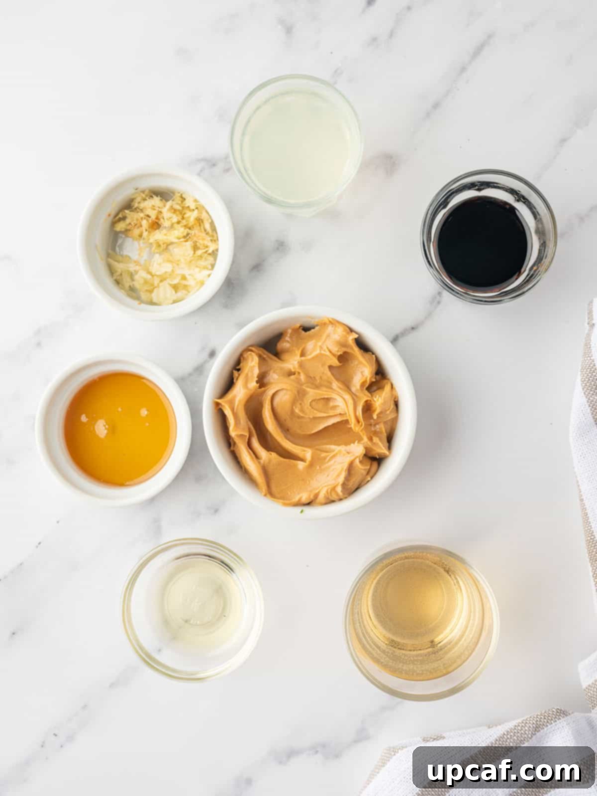 Sunshine Thai Chicken Mango Salad 4 Ingredients needed for the peanut salad dressing.
