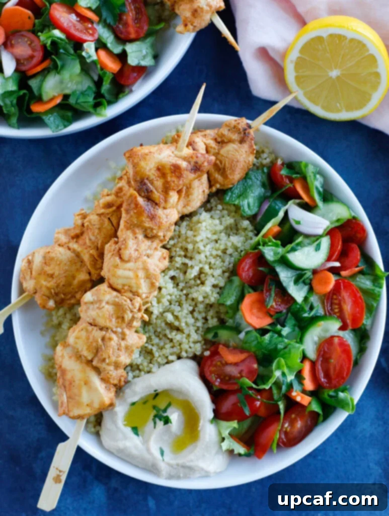 Marinated Chicken Skewers 2 Shish Tawook - Perfectly grilled chicken skewers