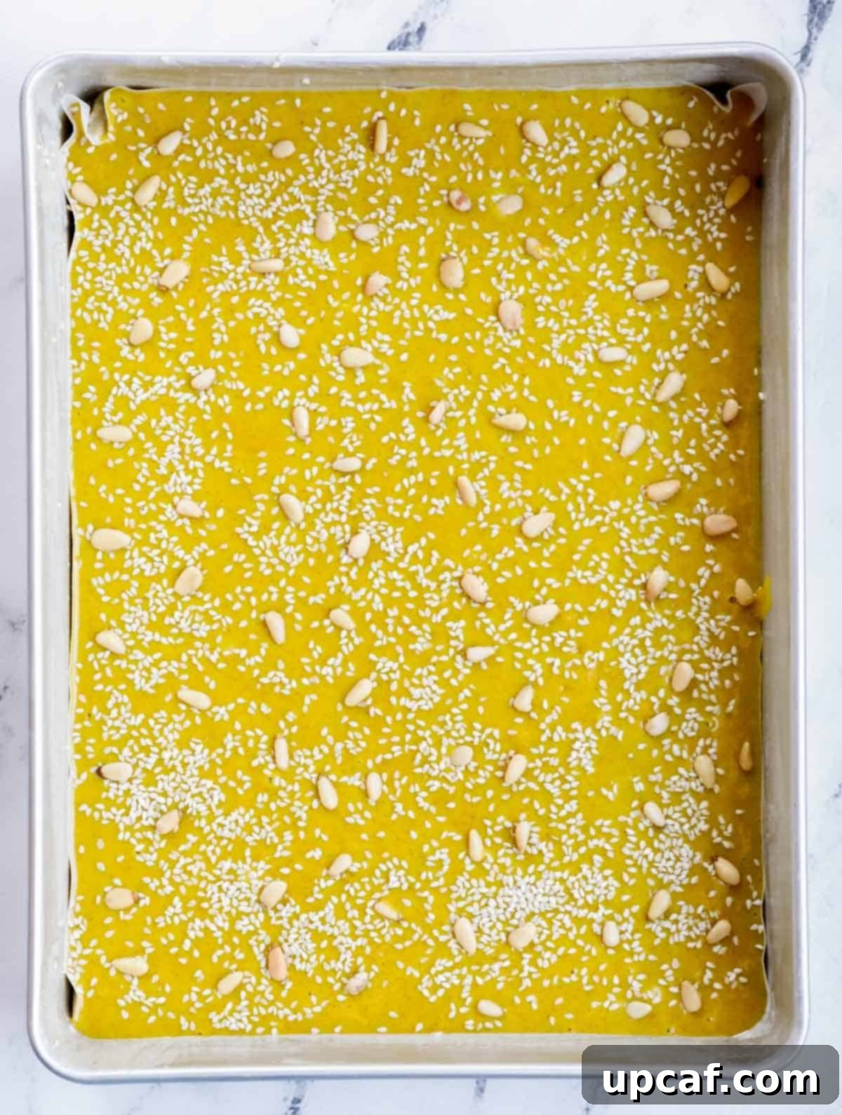 Sfouf cake before baking.