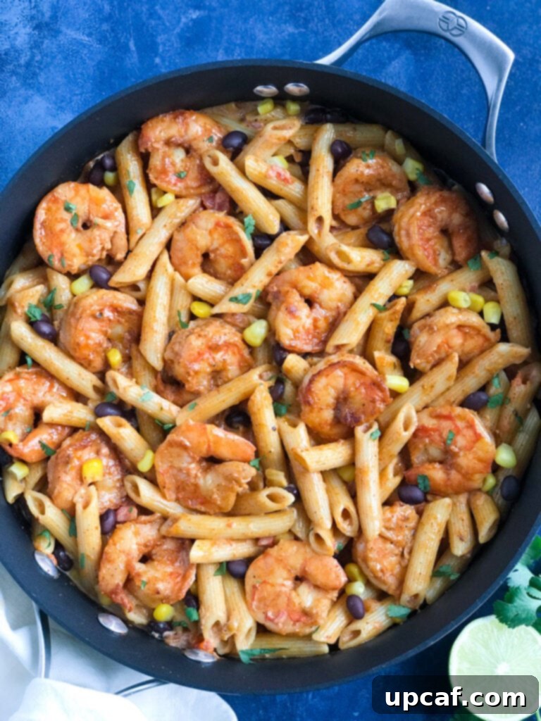 Southwestern Shrimp Fiesta Pasta 2 Creamy Southwest Shrimp Pasta