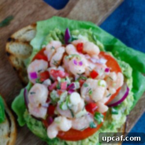 Effortless Shrimp Salad 6 Shrimp Salad toast with tomatoes