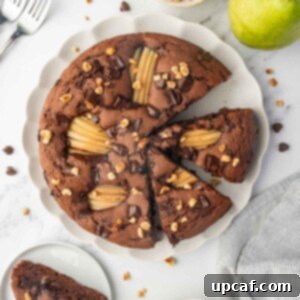 Chocolate Pear Bliss 12 Chocolate cake with pears.