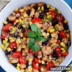 Healthy Southwest Shrimp Quinoa Salad
