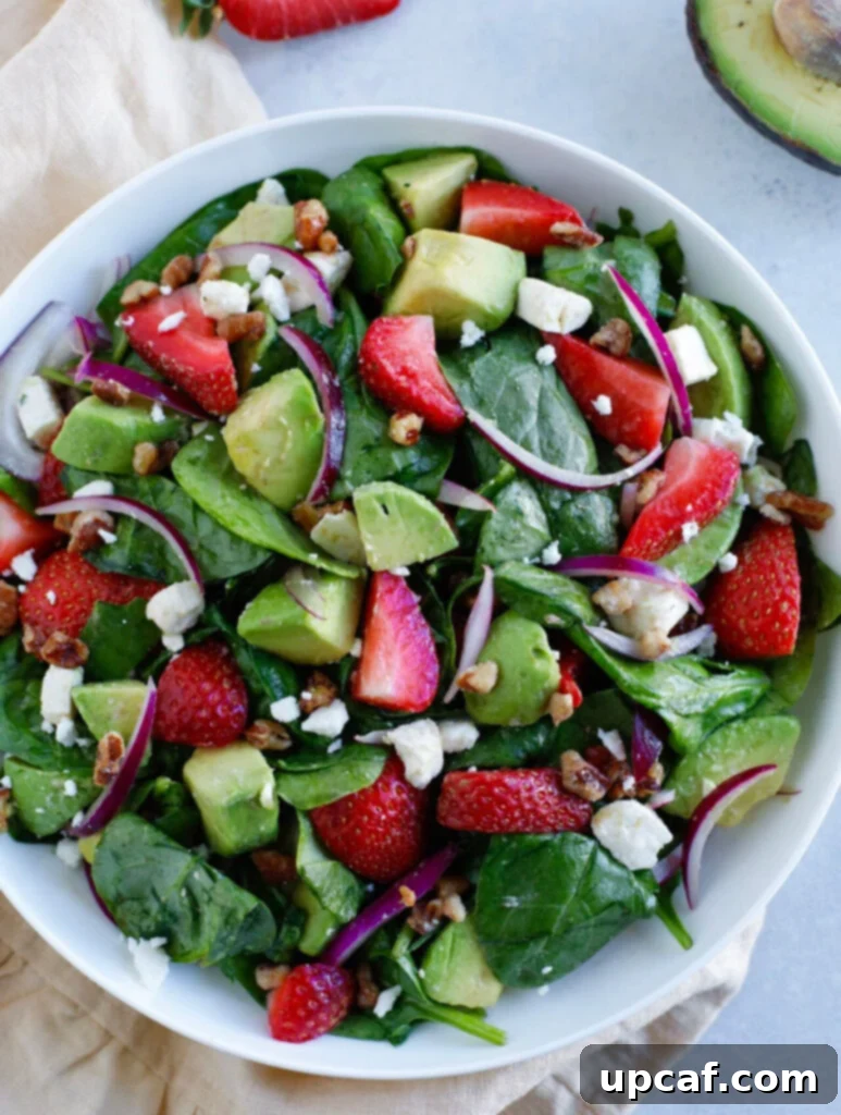 Strawberry Spinach Salad Strawberry Spinach Salad with fresh ingredients