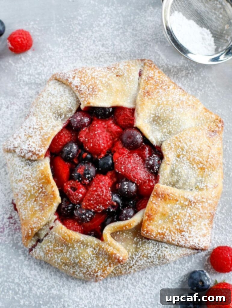 Baked Mixed Berry Galette