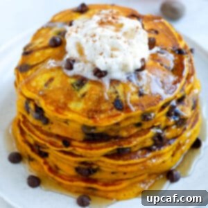 Harvest Spice Chocolate Chip Stacks 4 Pumpkin Chocolate Chip Pancakes Recipe