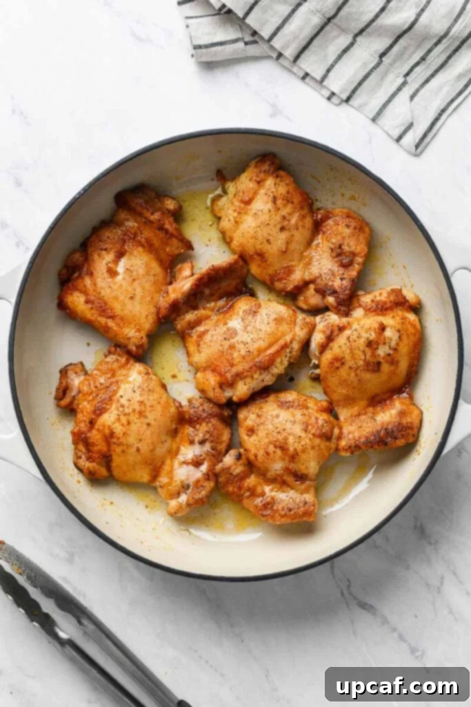 Velvety Sun-Dried Tomato Chicken Thighs 3 pan seared chicken thighs