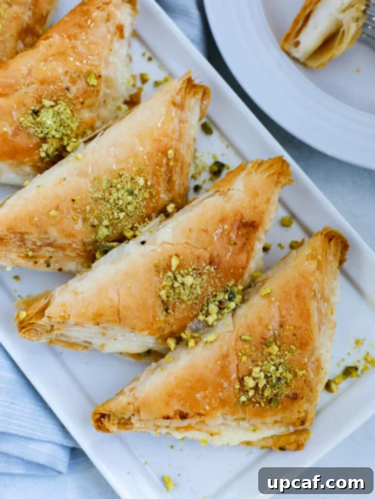 lebanese dessert shaabiyat, phyllo dough stuffed with ashta cream