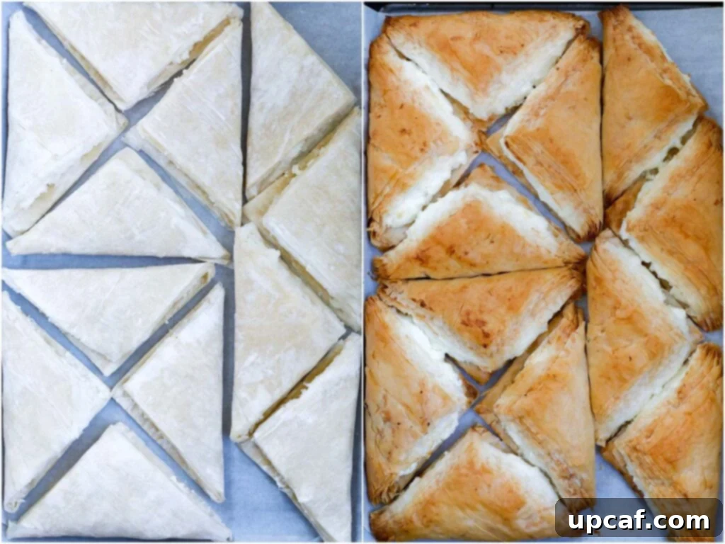 phyllo dough pasty on a pan