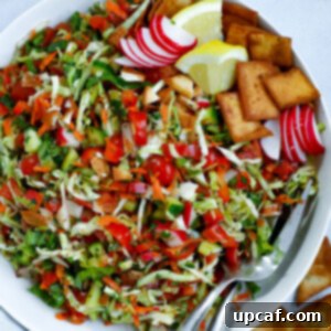 Crisp Cabbage Fattoush 9 Cabbage Fattoush Salad