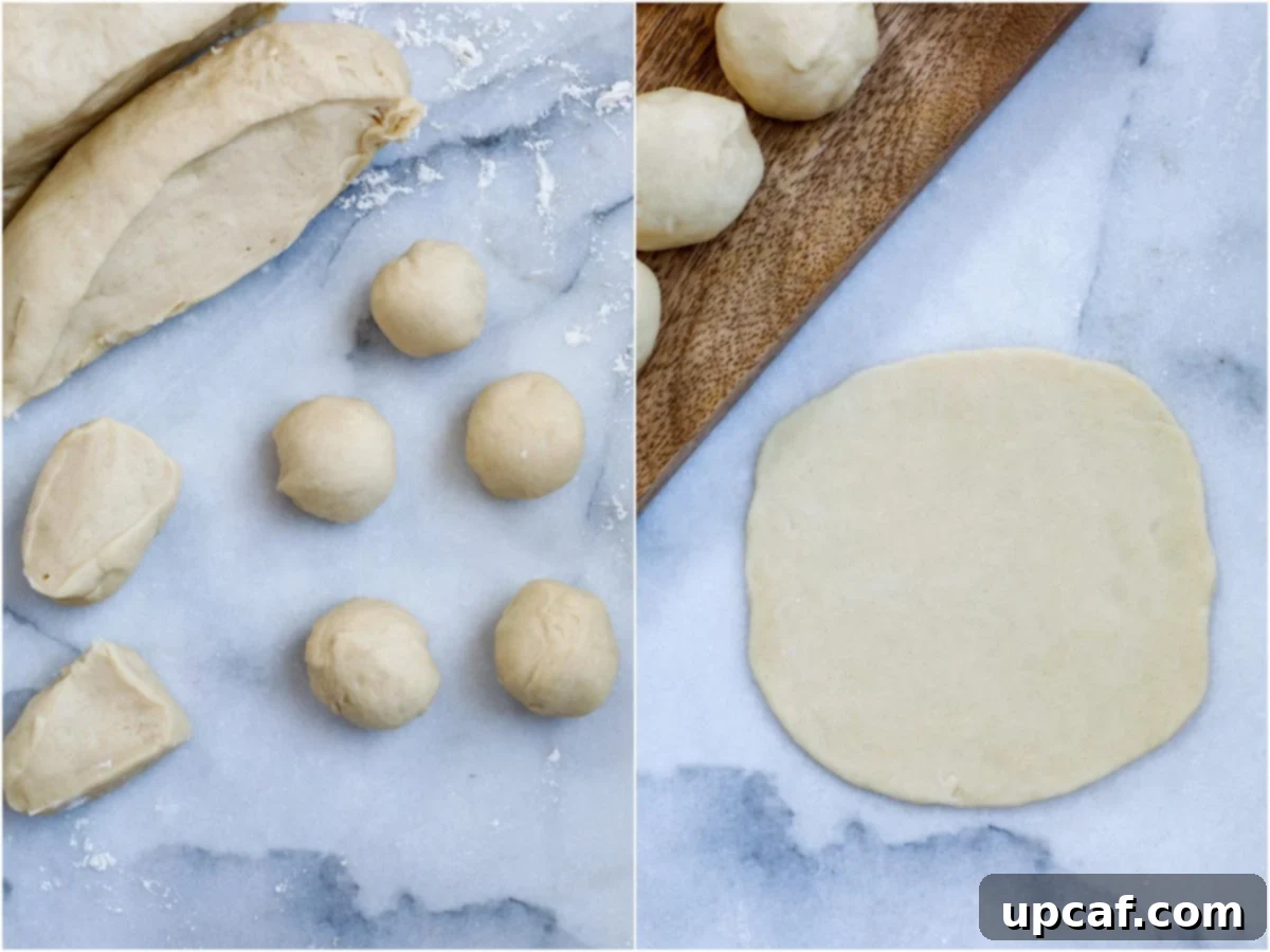 dough formed into small balls