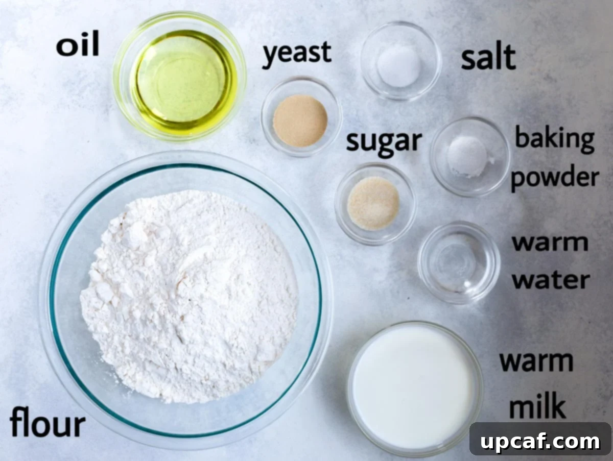 spinach pie dough ingredients laid out