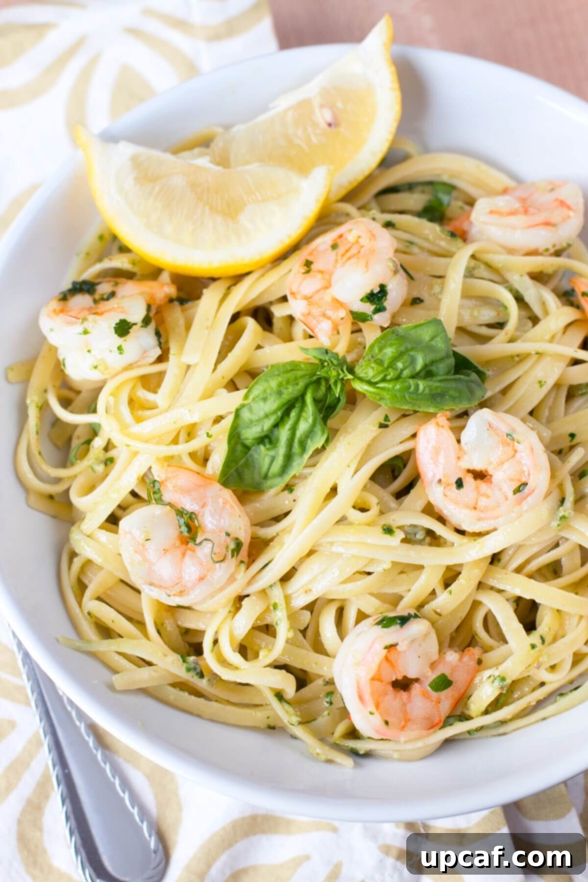 Pesto Shrimp Scampi