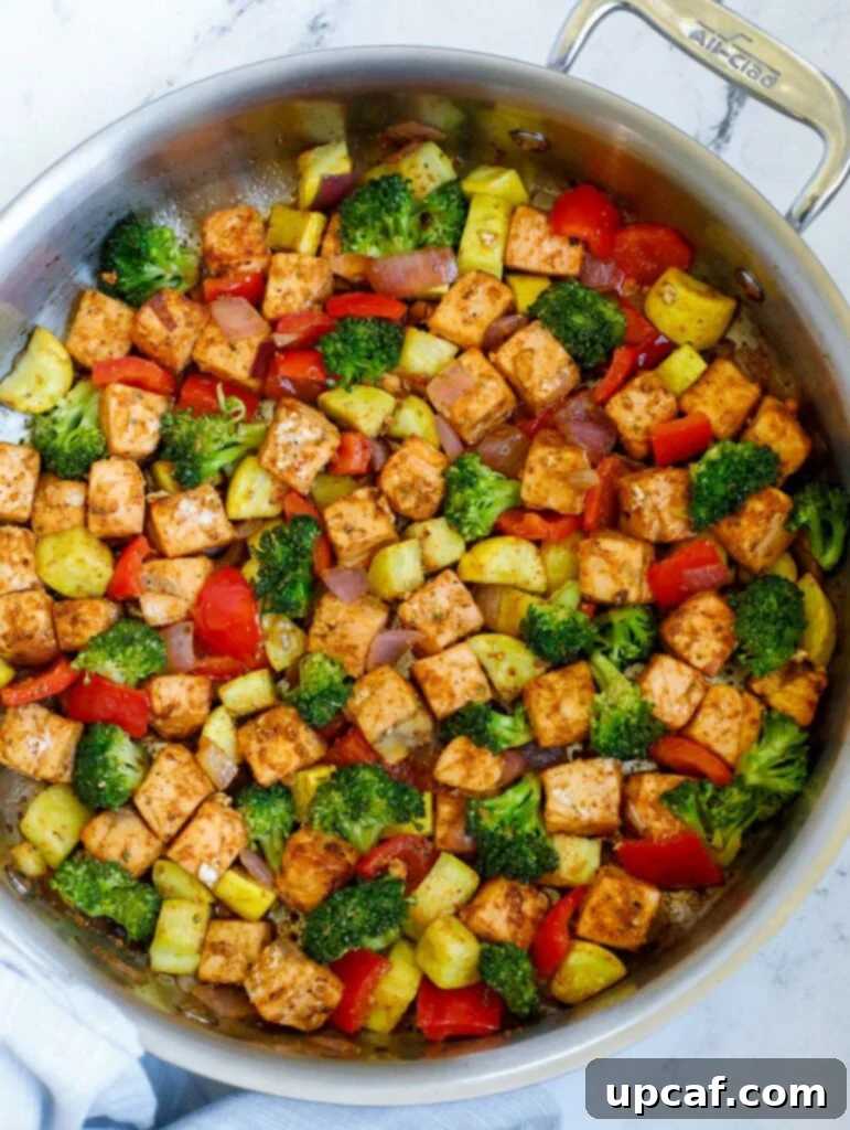 Skillet Salmon with Vegetables, a vibrant and healthy one-pan meal
