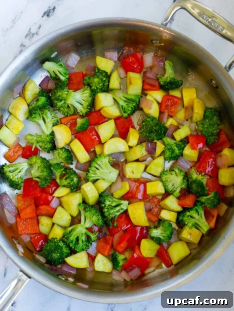 veggies in a skillet
