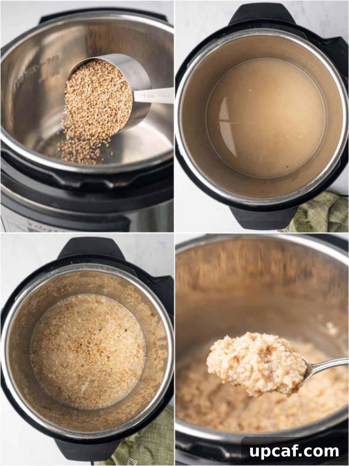 Cooking steel cut oats in an instant pot.