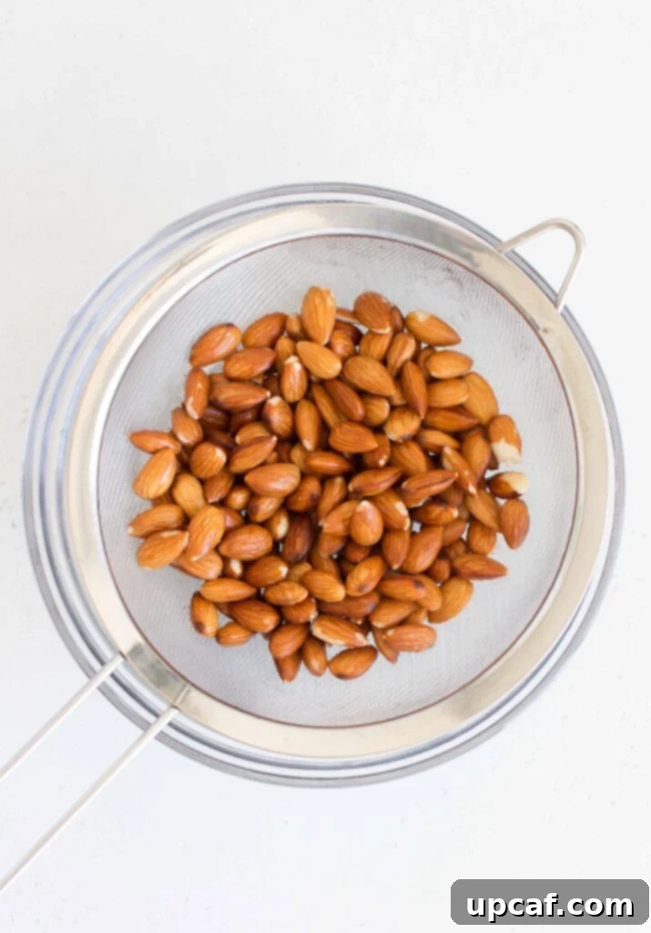 Fresh Almond Milk From Scratch 5 drained almonds