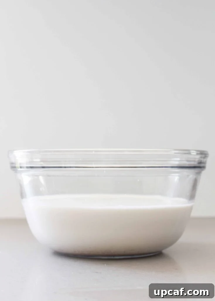 Fresh Almond Milk From Scratch 9 bowl of strained almond milk