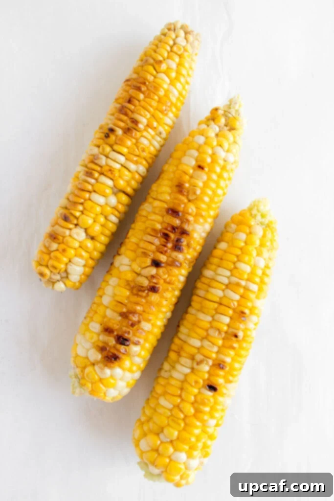 Cooking Corn to Perfection 6 Grilled corn on the cob with visible char marks