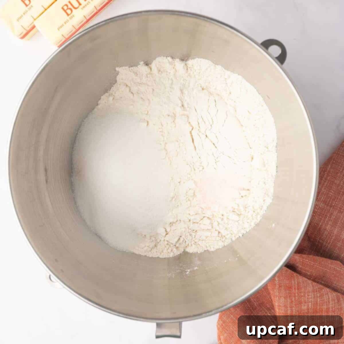 Bakery-Style Cinnamon Rolls: Extra Soft, Gooey, and Irresistibly Creamy 4 Dry Ingredients Combined in a Mixing Bowl